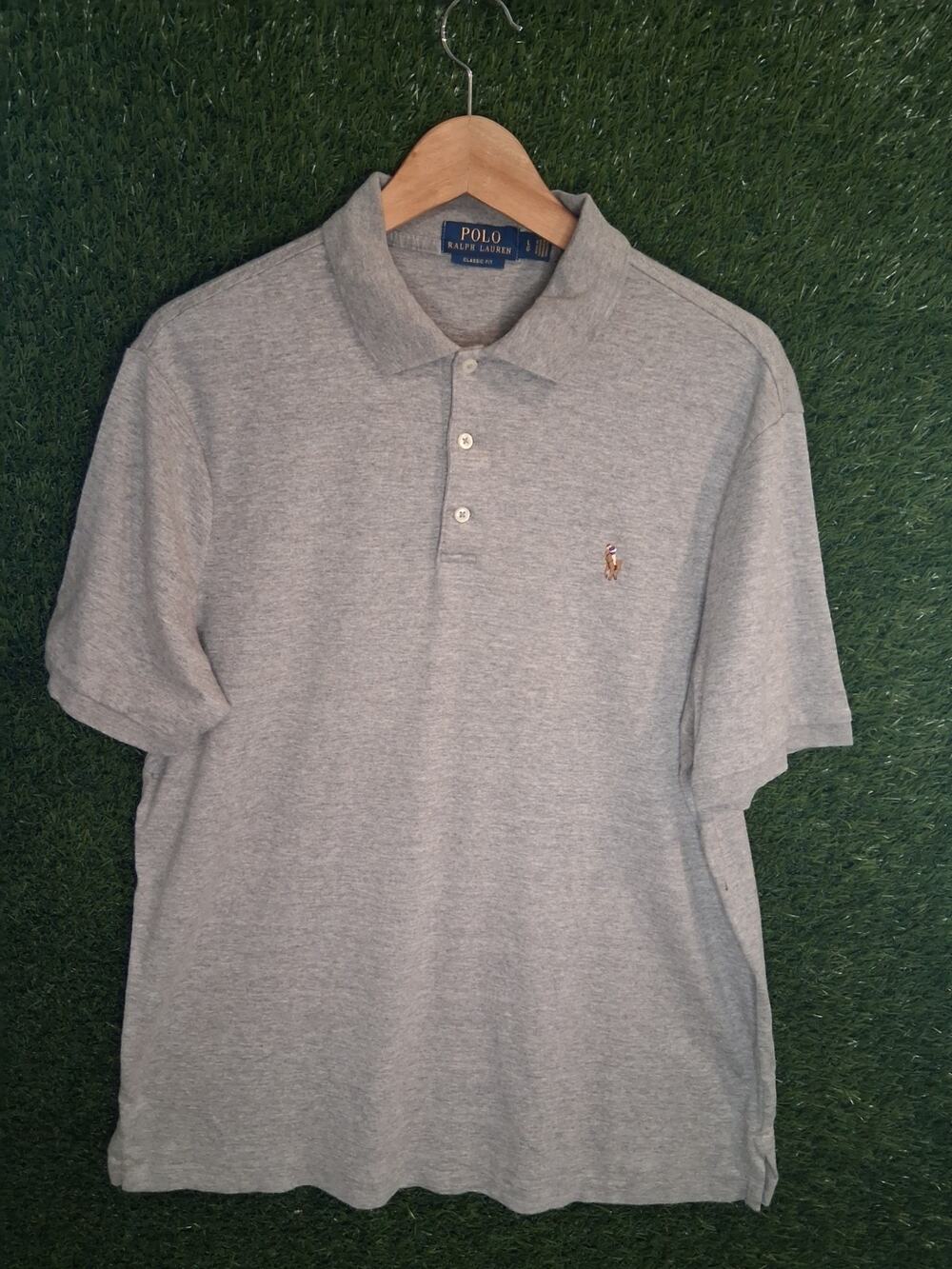 Polo Ralph Lauren Men's Classic Fit Soft Touch Polo Shirt Heather Gray Size L